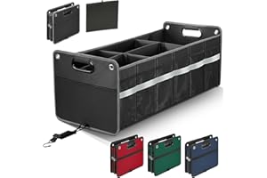 WINHUNT Car Trunk Organizer, Car Storage Organizer, Collapsible Multi Compartment for Car, Suv, Sedan, Truck, 100L, Extra Larger (Black, 100L)