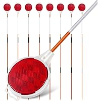 YOHEER Driveway Markers, 8 Pcs 36-48” Double-Sided Reflectors Snow Stakes with Reflective Tape, Highly Visible for Driveway M