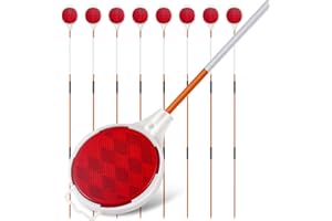 YOHEER Driveway Markers, 8 Pcs 36-48” Double-Sided Reflectors Snow Stakes with Reflective Tape, Highly Visible for Driveway M