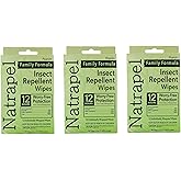 Natrapel Tick &amp; Insect Repellent Wipes, 12-Hour Protection, Picaridin, 3Pk | TSA-Approved, Non-Greasy Wipes Protect the Whole Family from Mosquitoes &amp; Ticks for Up to 12 Hours of Coverage