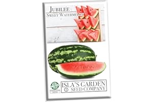 Jubilee Sweet Watermelon Seeds for Planting, 50+ Heirloom Seeds Per Packet, (Isla's Garden Seeds), Non GMO Seeds, Botanical Name: Citrullus lanatus, Great Home Garden Gift