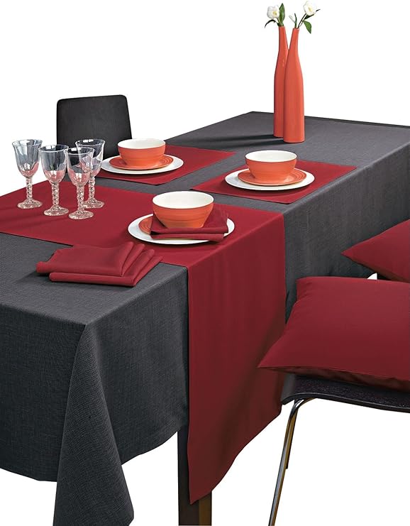 sander 6 Tischsets LOFT 35x50cm Fb. 26 weinrot mit