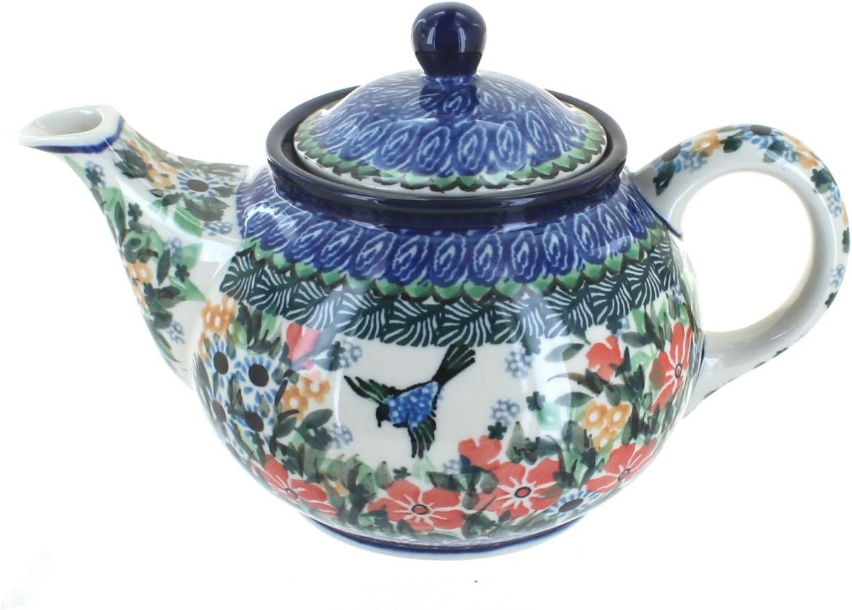 Blue Rose Polish Pottery Maria Small Teapot