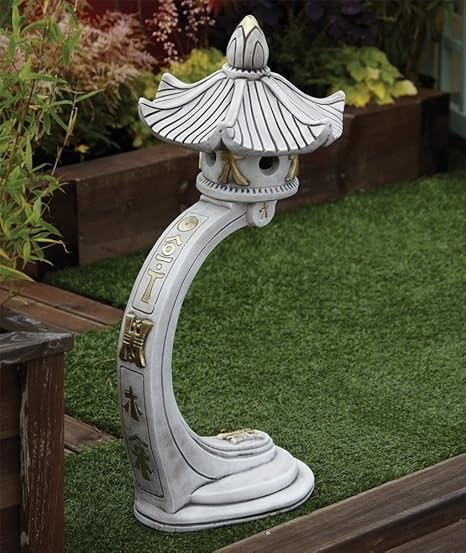 Statues Sculptures Online Large Chinese Garden Ornaments Curved Japanese Pagoda Lantern Amazon Co Uk Garden Outdoors