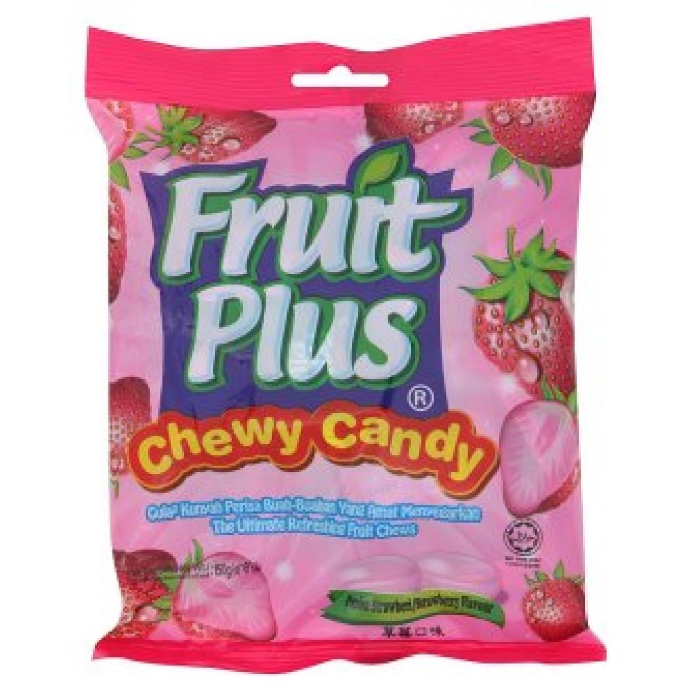 Fruit Plus Chewy Candy 150g (Strawberry Flavour, 12 Packs)