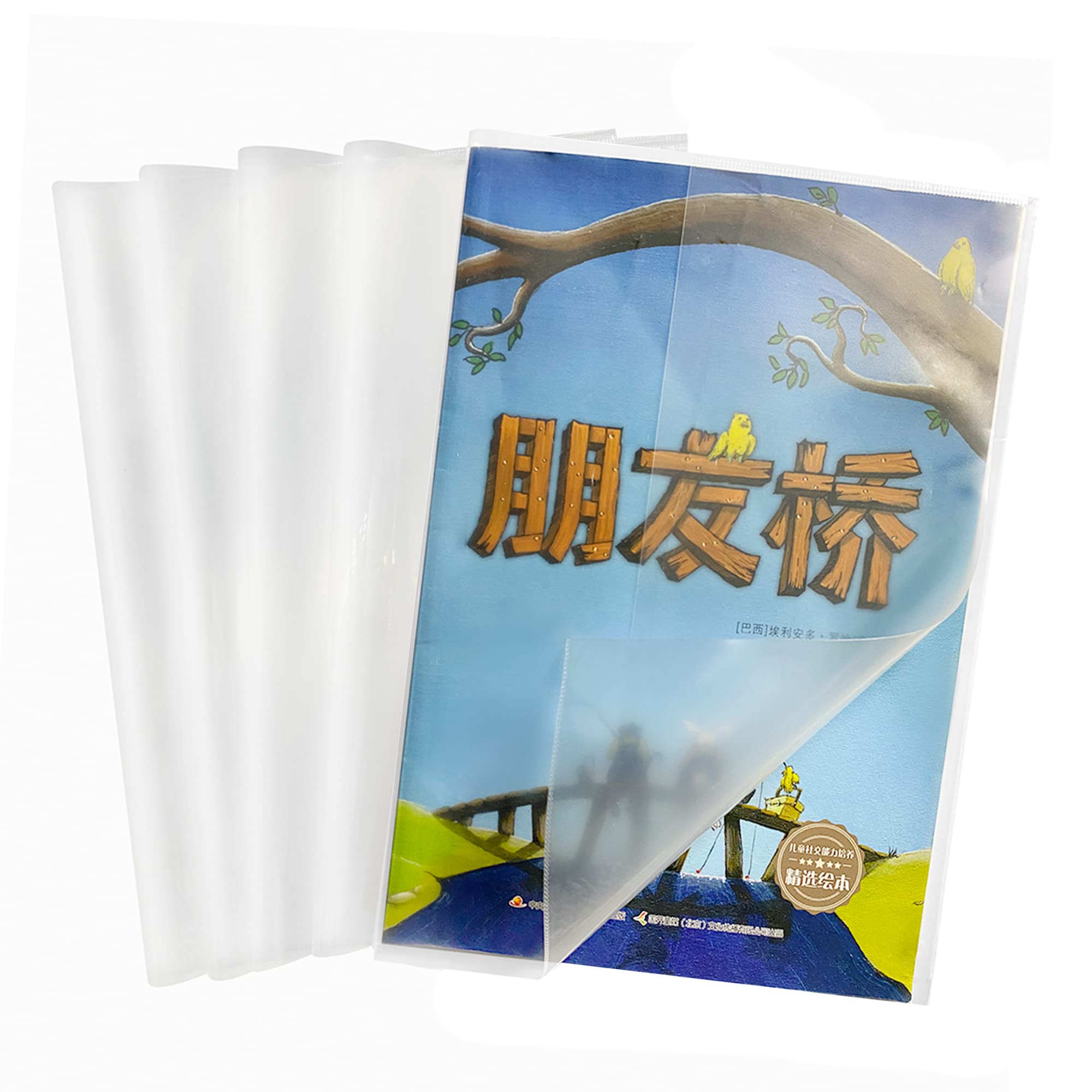 Notebook Cover Clear Exercise Book Covers Plastic Clear Pack of 10 Strong Plastic Protecting Sleeves Notebook Slip on Jackets B5