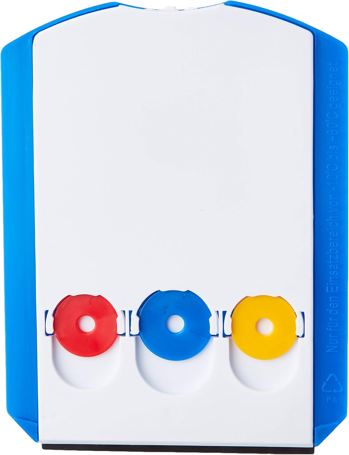 Relaxdays Pack of 10 Parking Discs with Ice Scraper, 3 Shopping Cart Chips, Rubber Lip, Car Timer, Robust, Plastic, Blue - Image 3