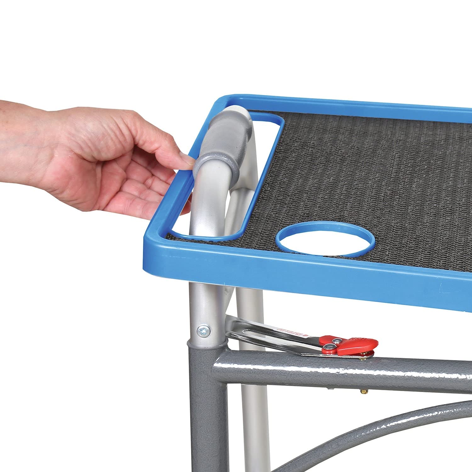 Support Plus Walker Tray Table - Mobility Table Tray for Walker, Non Slip Walker Tray Mat, Walker Accessories Mat, Cup Holder for Walker (21