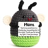 AVALYNNE Sentimental Gift for Mom from Daughter Son - Cute Crochet Firefly Plush Toy, Mother's Day Birthday Christmas Valentines Day Thank You Present, Meaningful Mom Keepsake。