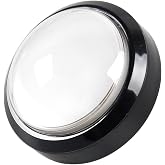 EG Starts 4 Inches Arcade Buttons 100mm Larger Big Dome Convex Type LED Lit Illuminated Push Button for Compatible Arcade Machine DIY Kit &amp; Raspberry Pi Game Part ( White )