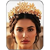 GORTIN Greek Goddess Crown and Tiara Gold Leaf Headband Leaves Wedding Headpiece Hair Accessories for Women