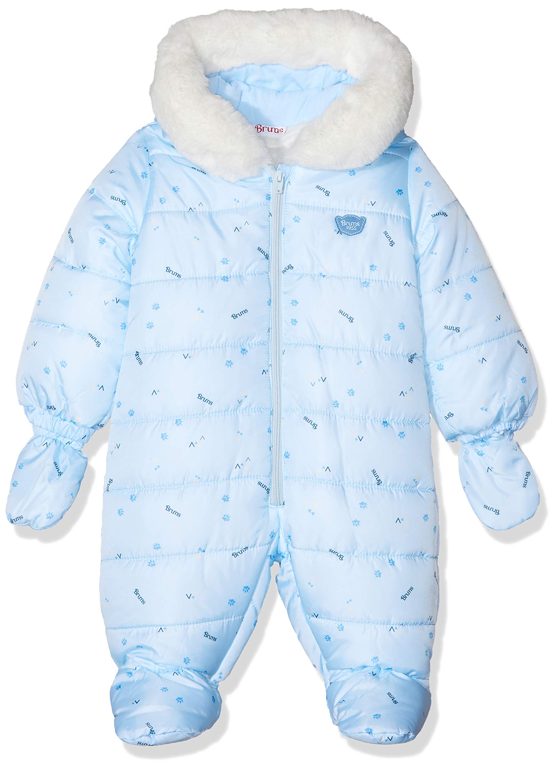 Brums Baby Boys' Tuta Neve Stampata Snow Bib, Blue (Cielo 04 103), 68 (Size: 6M)
