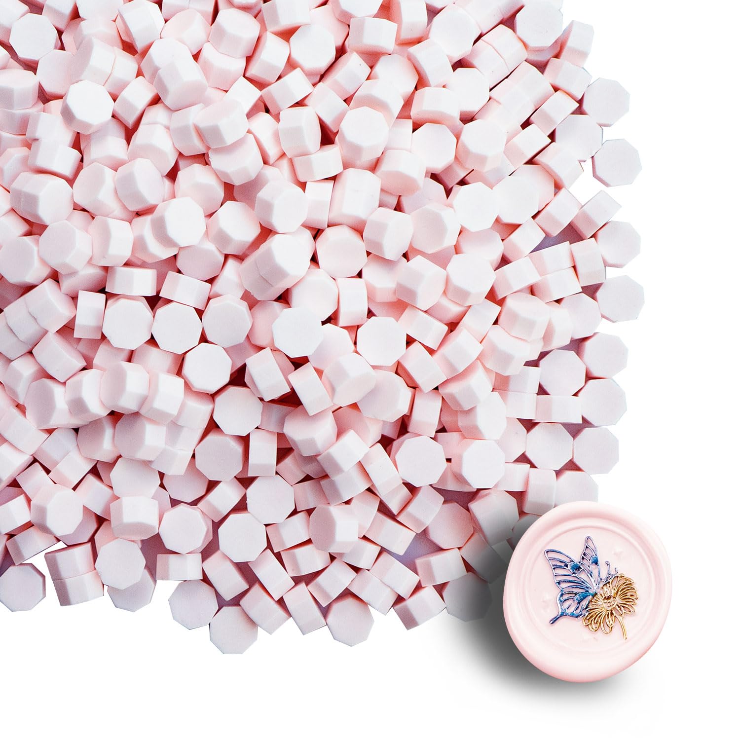 Tomgenrine Premium Wax Seal Beads-520 Cherry Blossom Powder Sealing Pellets for Letters, reeting Cards, Wine Bottles & Crafts | Professional Quality for Wedding Invitations, Party Decor & DIY Projects