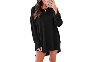 WNEEDU Womens Waffle Knit Long Sleeve Tunic Tops Crewneck Casual Fall Pullover Sweatshirts 2025 Side Slits Shirts