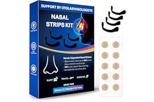 MUPUFU Magnetic Nose Strips for Breathing, Skin Safe Anti Snoring Devices, Nasal Strips for Snoring, Nasal Dilators to Boost Oxygen, Snoring Solution for Medium & Large Noses(b1)