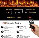 INMOZATA 50 inch Electric Fireplace Wall Mounted Inset Recessed Heater view 7
