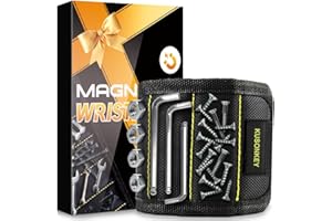 Christmas Gifts Stocking Stuffers for Men, KUSONKEY Magnetic Wristband Tool Gift for Men Who have Everything,Wrist Magnetic Screw Holder with Strong Magnets for Holding Screws Tool for Dad,Electrician