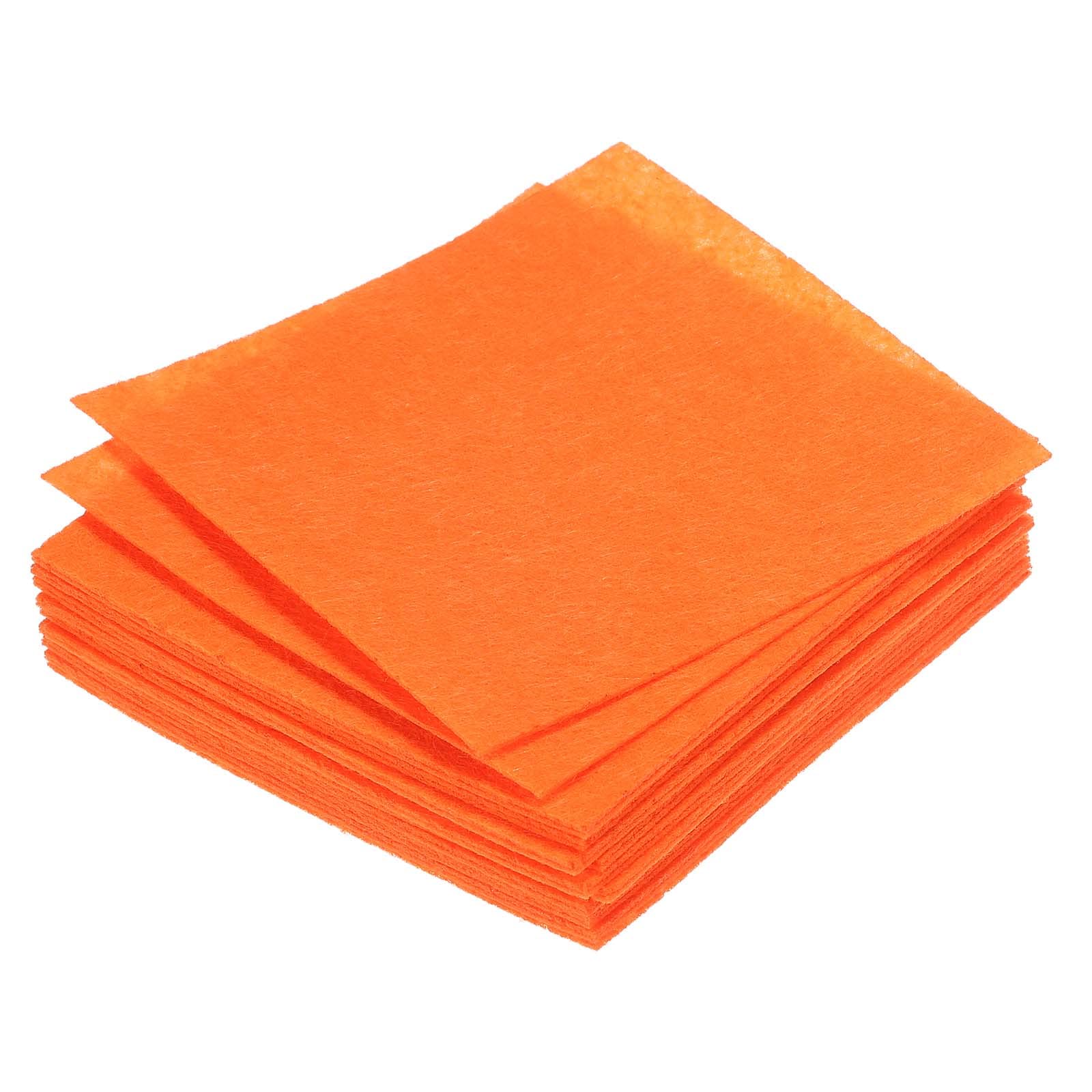 PATIKIL Soft Felt Sheets Fabric Craft Sheets Orange 4 Inch x 4 Inch for DIY, Hobby, Decoration Pack of 21