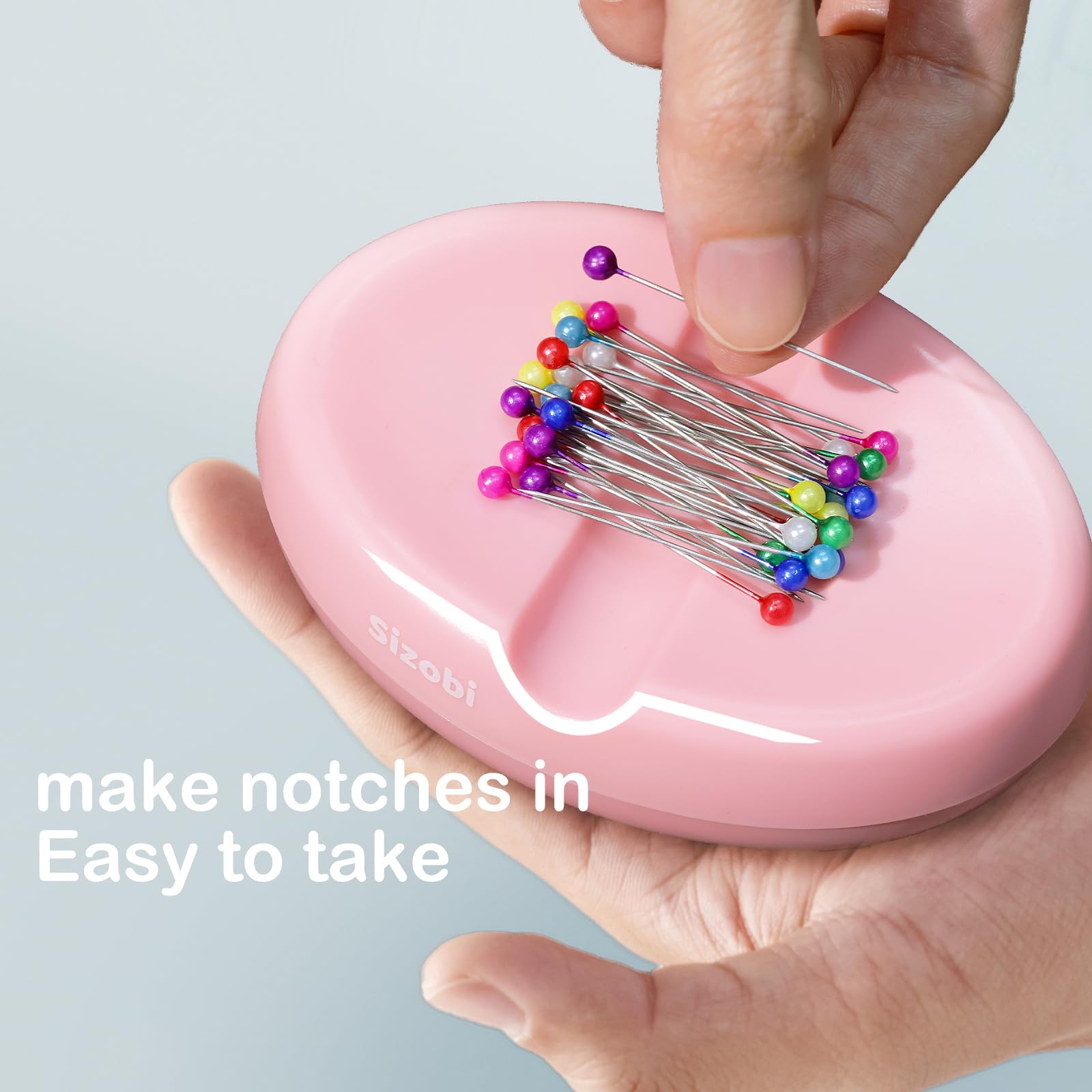 Sizobi Magnetic Pin Holder, Magnetic Pin Cushions for Sewing, Sewing Supplies, Needle Magnetic Quilting Pins Holder Organizer, Bobby Pin Holder, Paper Clip Holder(Sewing pins not Included)