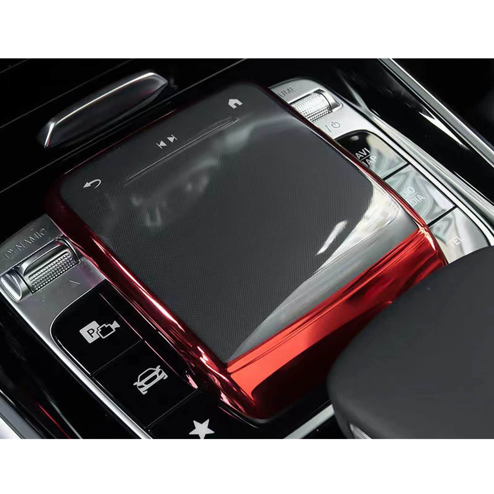 SHIFENGためにメルセデスベンツAMG A B CLA GLE GLS GLBクラスW177 W247 C118 W167 A180 A200 TPUカーセンターコンソールマウス画面保護カバー（赤）商品画像