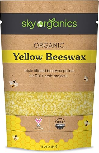 Organic Yellow Beeswax Pellets (1lb 
