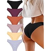UNDER THE SEA Cotton Underwear for Women 6 Pack Sexy Bikini High Cut Breathbale Cheeky Panties Underwear Womens Lingerie