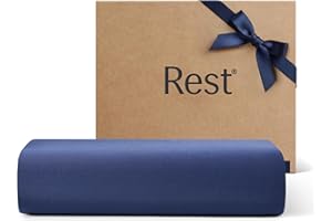 REST® Evercool®+ Top Sheet, Cali King/King Size, Midnight Blue, 104"X108" (1 Flat Sheet only)