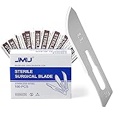 JMU 100pcs Sterile Surgical Blades #10, Stainless Steel Scalpel Blades | Disposable Scalpel Blade, Individually Foil Wrapped