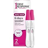 First Response Early Result Pregnancy Test, 2 Count | Test As Early As 6 Days*, Over 99% Accurate*, Early Pregnancy Detection, Answers In 3 Minutes