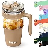 Tronco 32oz Glass Tumbler with Straw and