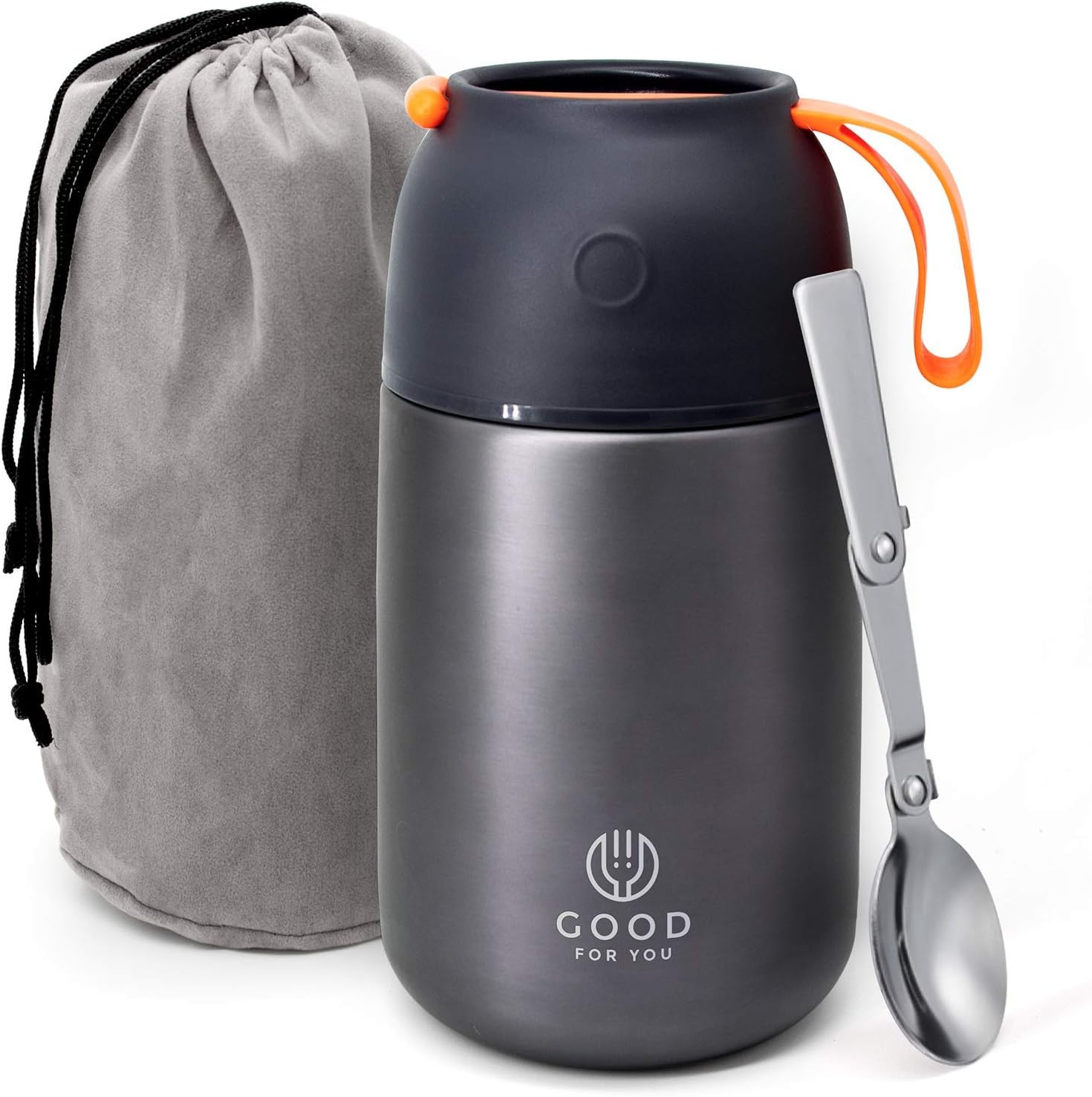 GOOD FOR YOU Food Thermos, Stainless Lunch Box for Hot or Cold Meals, Lunch Box for School Office, Camping