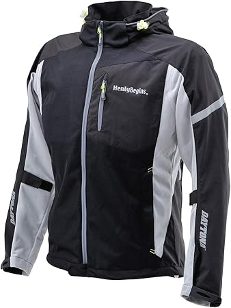 Amazon デイトナ ヘンリービギンズ バイク用 メッシュパーカー 春夏 Xlサイズ ブラック シルバー プロテクター付き 胸部 肩 肘 背中 通気性 Hbj 056 942 車 バイク 車 バイク