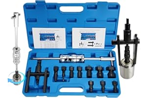 XSTARYE Upgrade 8-32MM Blind Hole Bearing Puller Set with Slide Hammer & Two-Jawed Puller Internal Bearing Extractor Puller Kit with 8PCS Expandable Collets