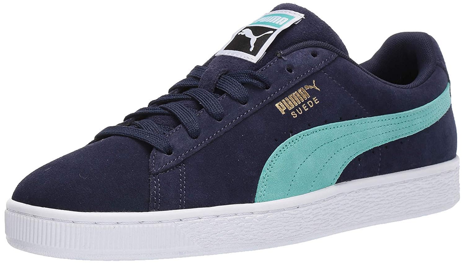 turquoise puma sneakers