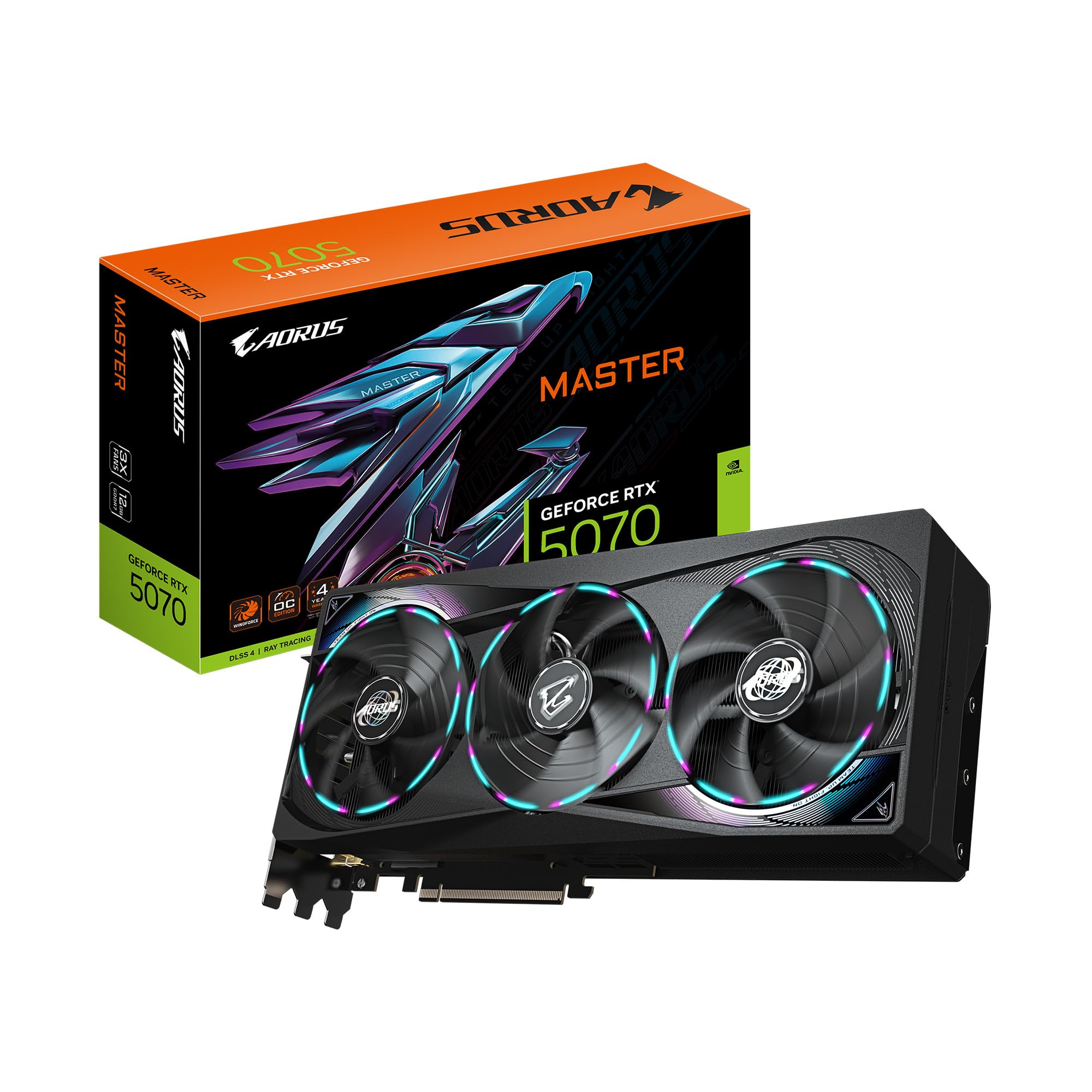 GIGABYTE AORUS GeForce RTX 5070 Master 12G Graphics