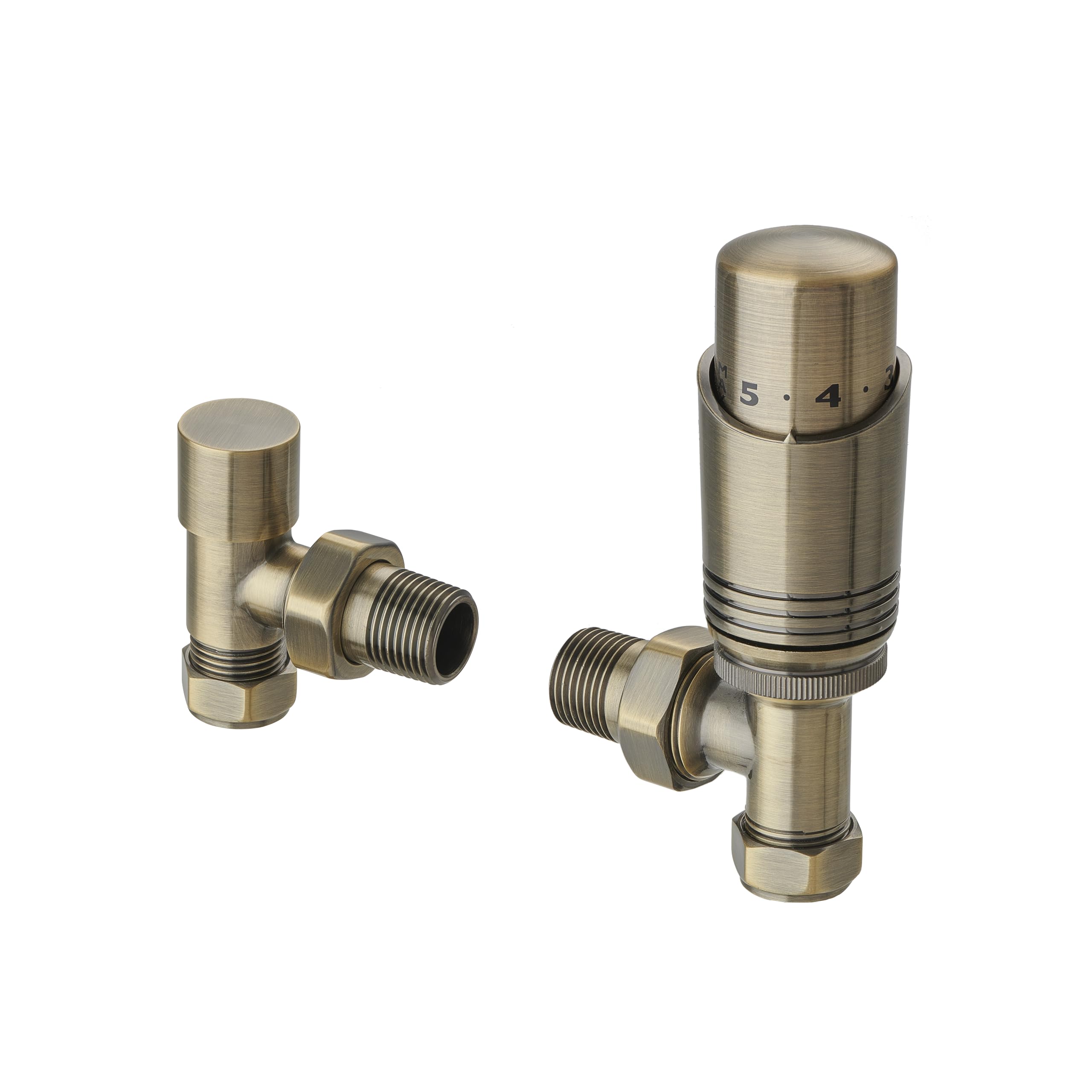 Terma Radiator Valves, Antique Brass