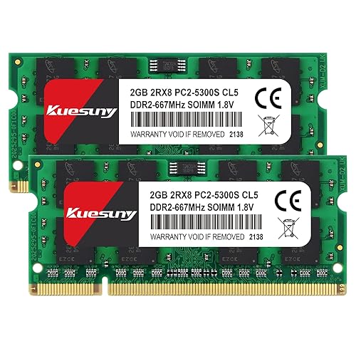 4GB Kit (2GBX2) DDR2 667 sodimm RAM, Kuesuny PC2-5300 PC2-5300S - Main Image