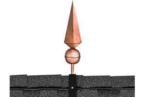 Good Directions Polished Copper Lancelot Finial – Decorative Rooftop Accent for Barns, Homes, Sheds, and Cupolas – Durable & Handcrafted