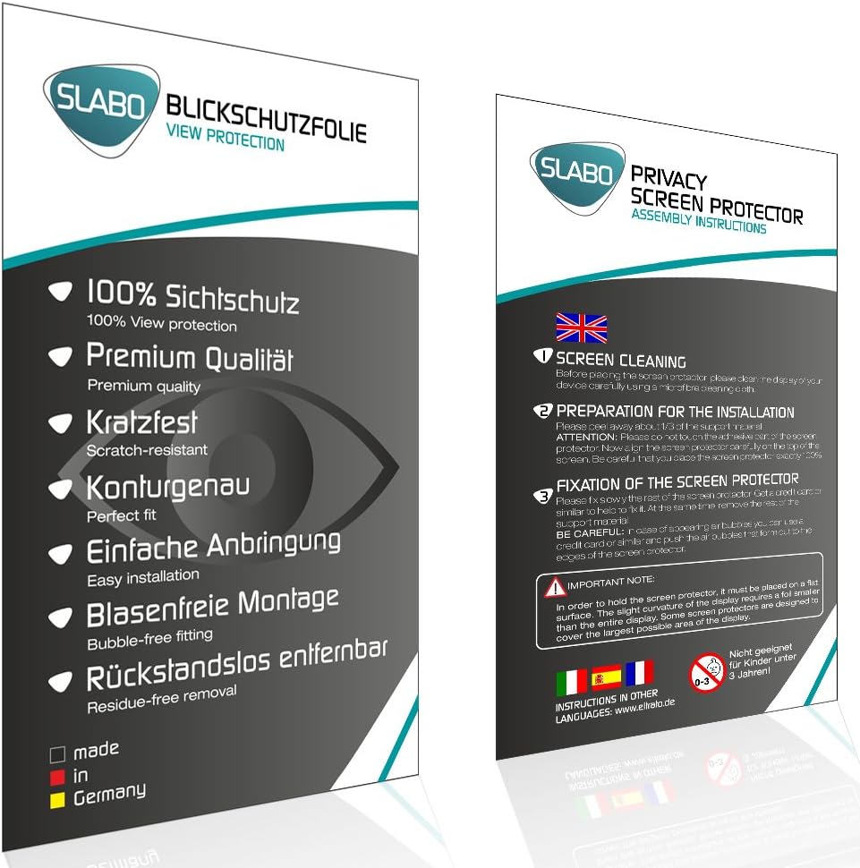 Slabo privacy screen protector for Samsung Galaxy Z Flip view Protection Black