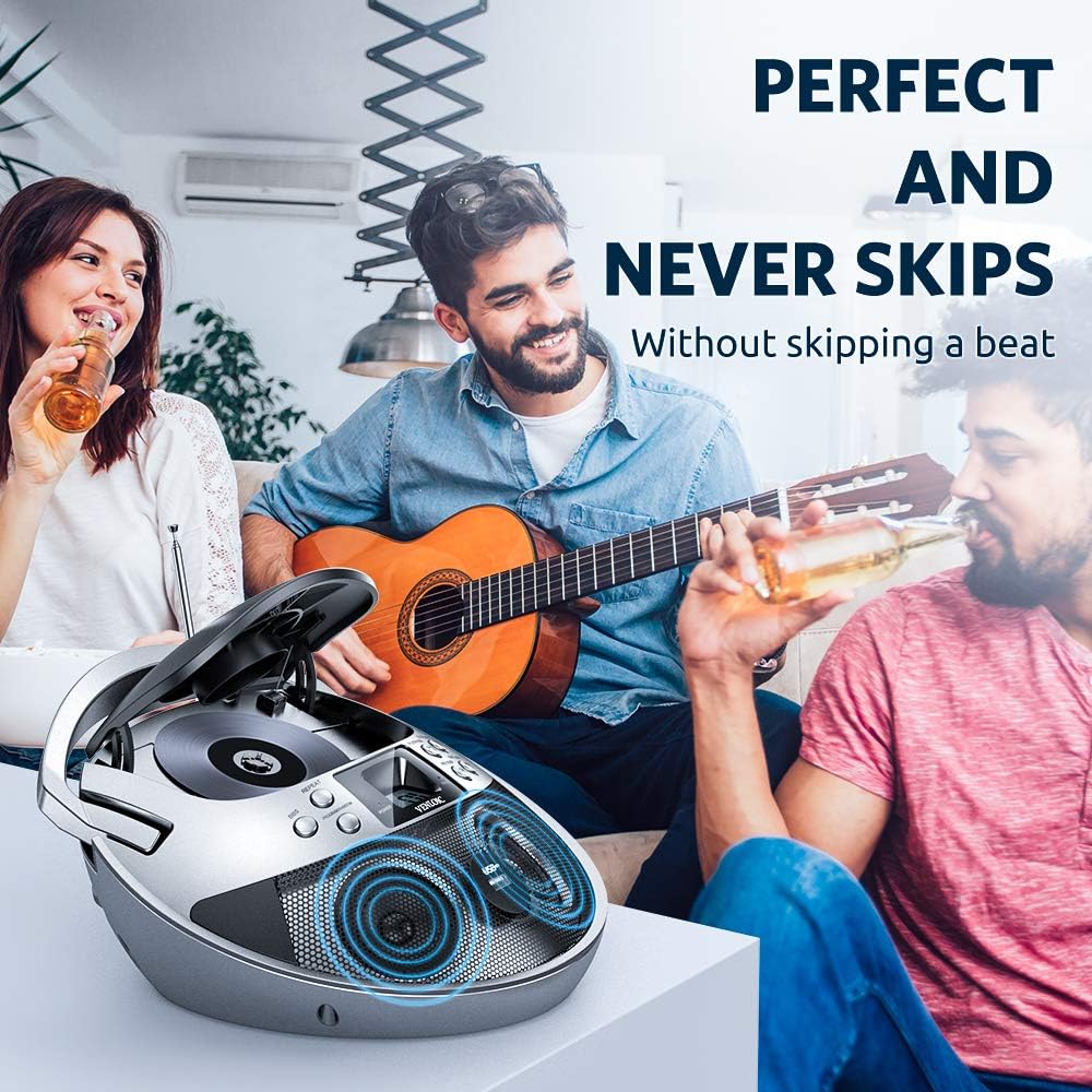 VENLOIC Cd Player Portable Boombox, Am Fm Cd Player Portable Stereo, Radio Cd Player Portable Small