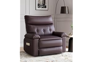 JoanKaren Oversized Recliner Chair for Big and Tall, Extra Wide Massage Recliner with Heating, PU Leather Manual Recliner 400