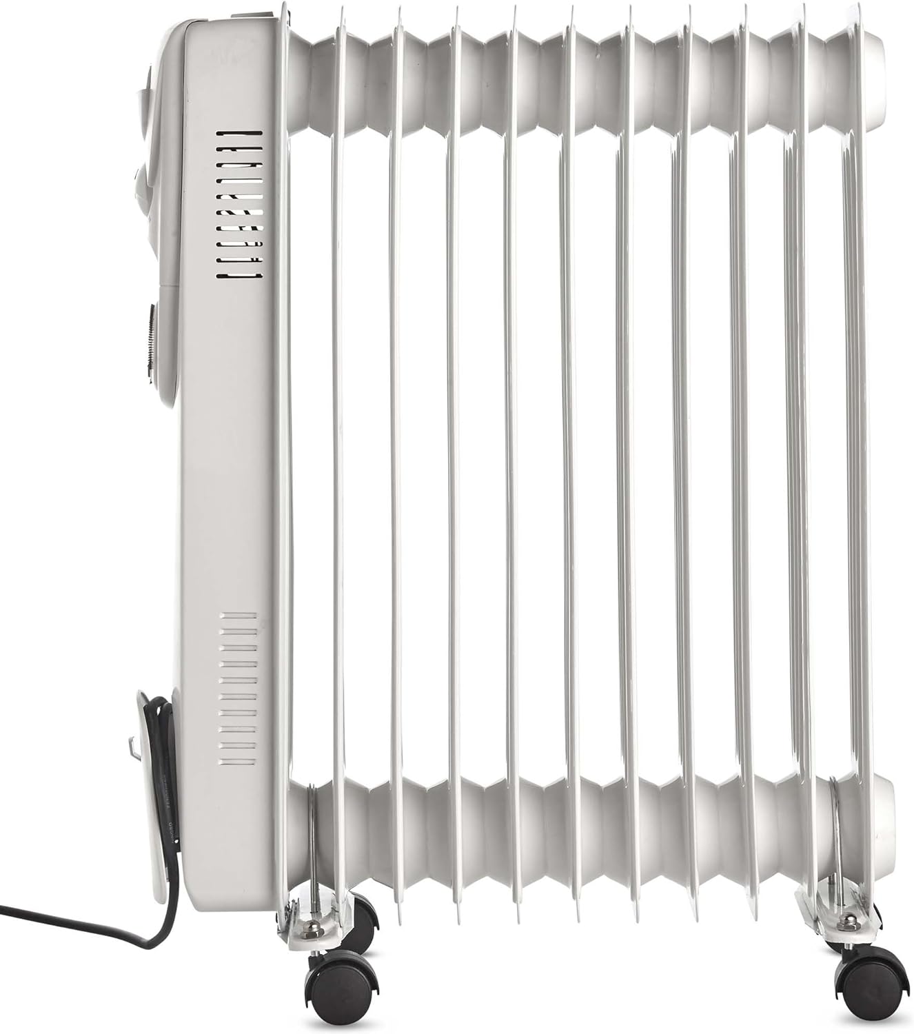 VonHaus Oil Filled Radiator Freestanding White 3 Power Settings Small