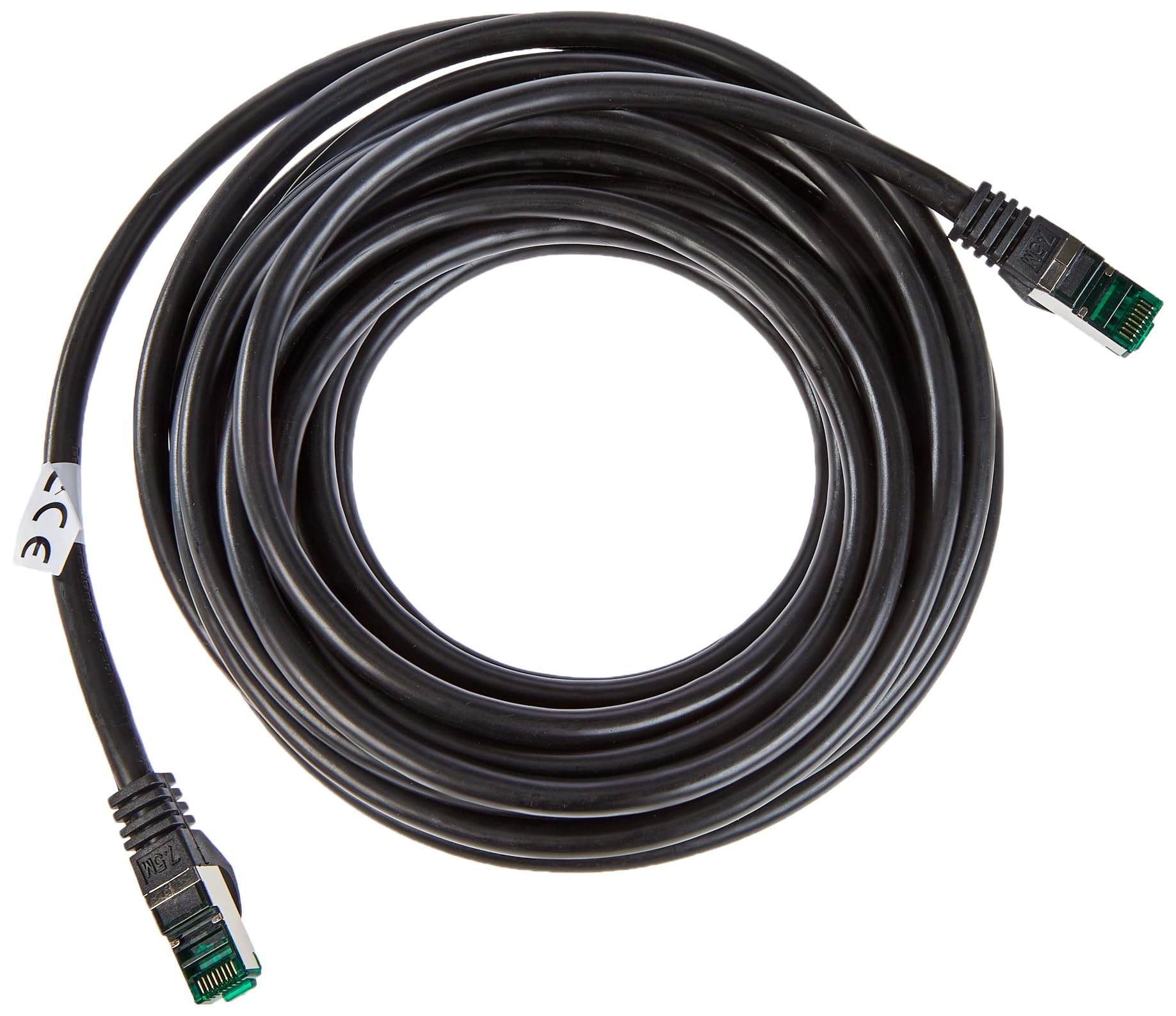 Good Connections Premium Cat 6A Outdoor Patch Cable - 7.5 m - IP66-10 GIGABIT, Copper Conductor/CU - S/FTP - 500MHz - for Outdoor Use, UV and Water Resistant, PE Jacket - Black