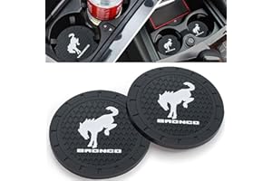 TACOMA Car Cup Holder Coaster for Ford Bronco Sport Recessed Silicone Cupholder Coaster Interior Accessories 2.75in 2Pack Black