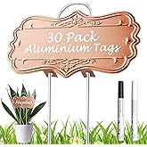 IKSII 30 Pack Metal Plant Labels,Larger Area 3.7"X 2" Waterproof Garden Markers for Plants Outdoor with 2 Pens,Reusable Aluminum Plant Label Stakes Name Tags for Vegetables Herb Flowers Seedlings