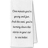 ChissNook Funny Kitchen Towels, Sarcastic Gifts for Women Men Dish Towels Drying Cloth for Kitchen, Humorous Quote Decorative Hand Towel for Bathroom, 16x24 Inch