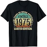 BORN IN 1986 50 Years Old Gifts Vintage 1975 Funny 50th Birthday Retro T-Shirt, Small, Black