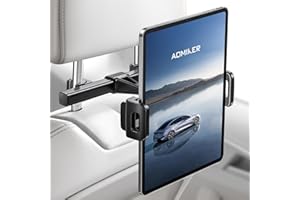 Aomiker Tablet Holder for Car Headrest - 4"~12.9" Universal iPad Car Mount for Back Seat, Road Trip Essentials for Kids, for iPad Pro 12.9/10.5/9.7, iPad Air mini 6 5 4 3 2, Galaxy Tab, iPhone - Black