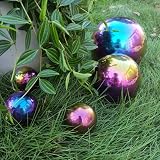 zosenda Stainless Steel Gazing Ball Set, 6 Pcs Multi-Colour Reflective Spheres view 4