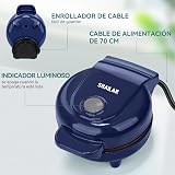 SNAILAR Mini Waffle Maker 550W Blue Non Stick Cool Touch Compact view 6